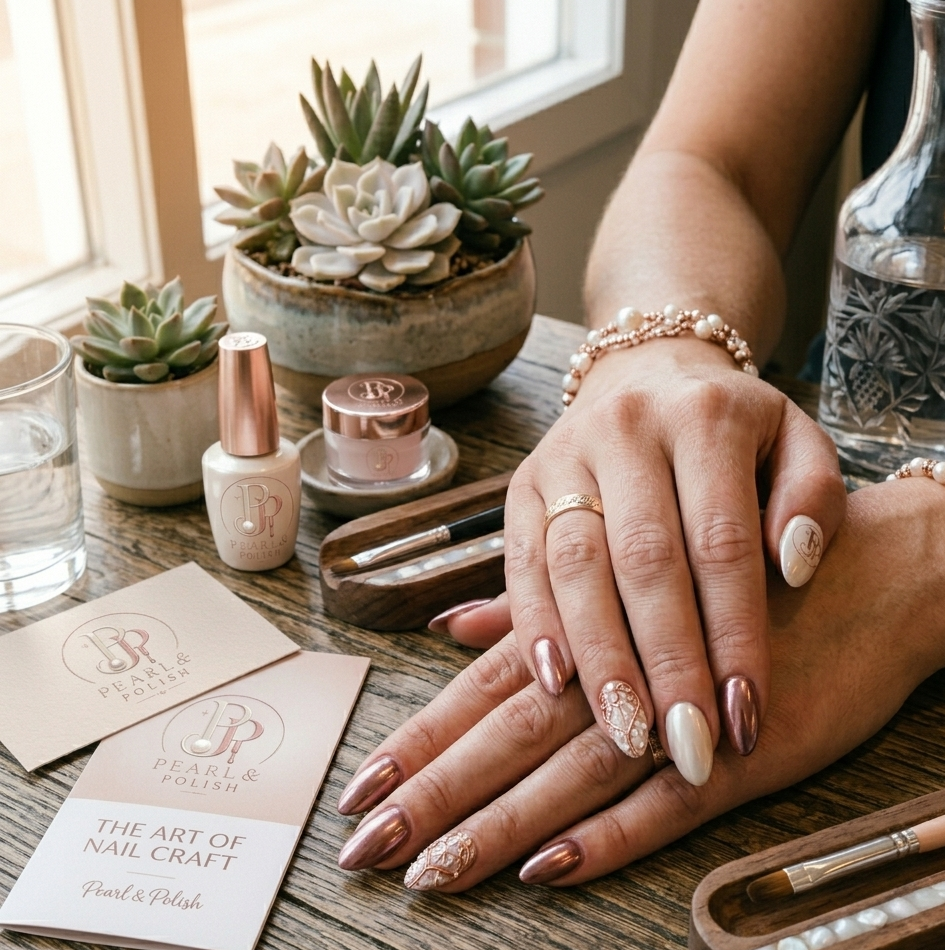 Pearl and Polish nail work